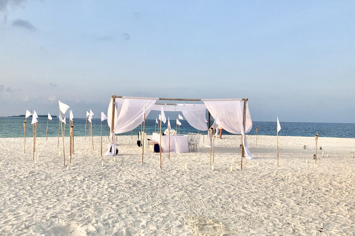 Private beach celebrations on Ritrella Maldives