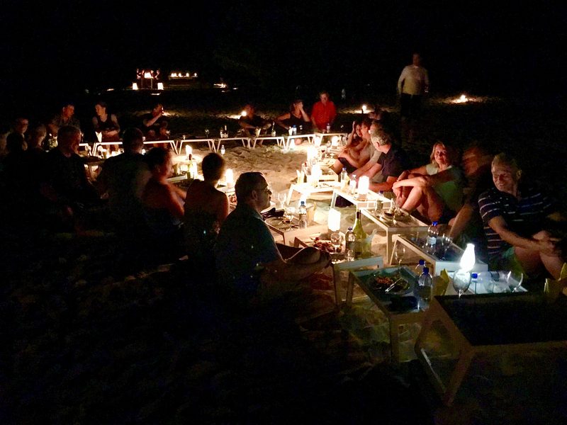 Beach BBQ dinner sandbank Ritrella Maldives